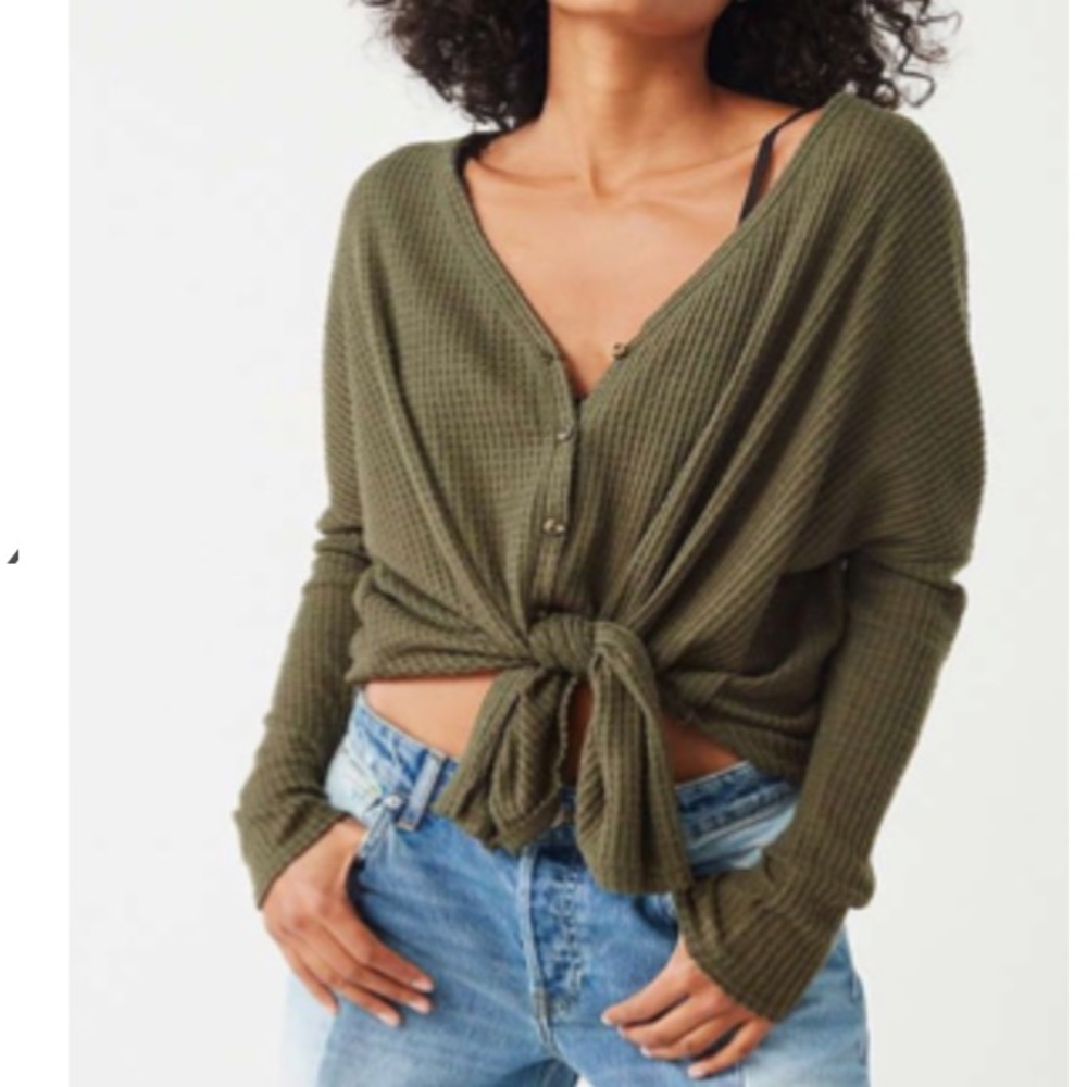 Urban Outfitters Out From Under Jojo Oversized Thermal Top